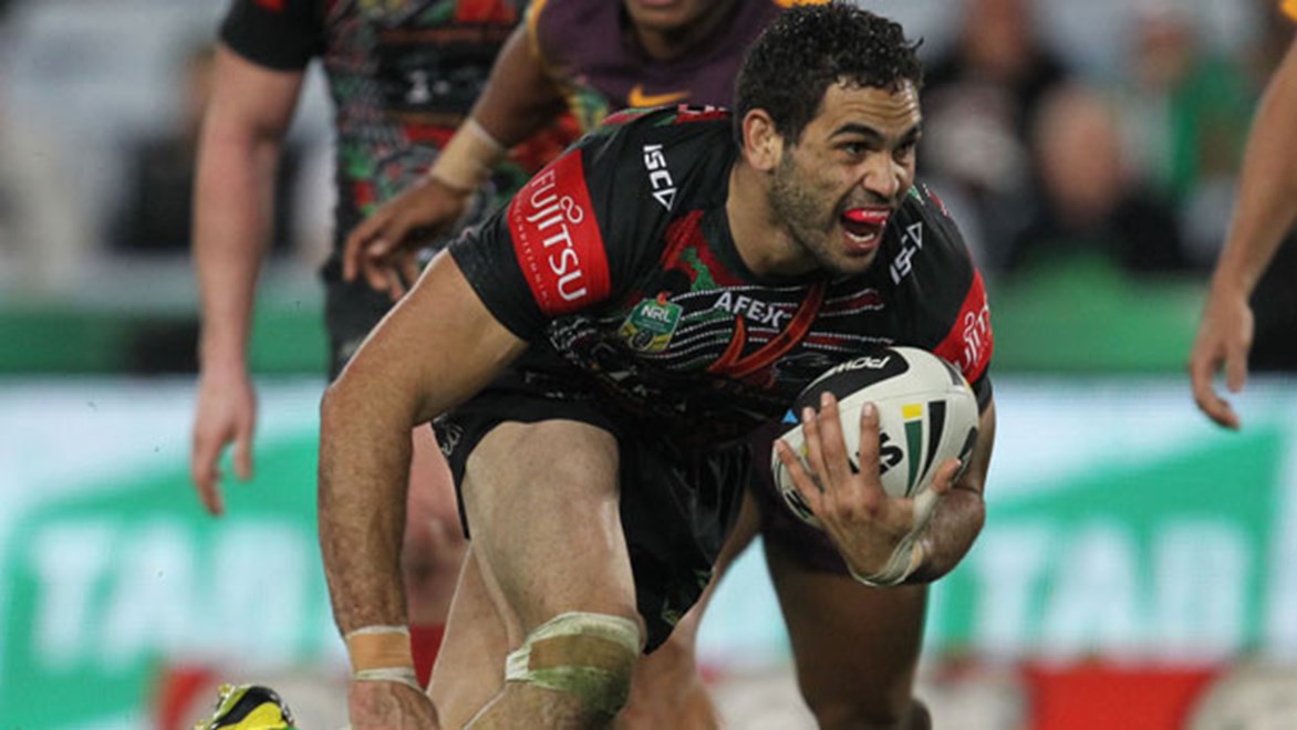 Rabbitohs fullback and captain Greg Inglis capped off a man of the match performance with a hattrick of tries.