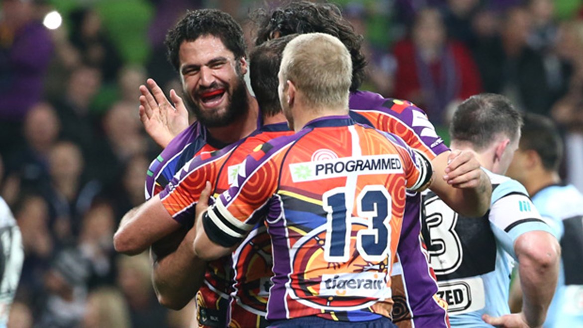 Jesse Bromwich was a constant menace in Melbourne's big win over the Sharks in Round 23.