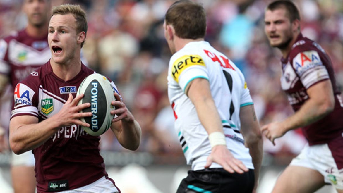 Daly Cherry Evans looks to create something for Manly against the Panthers.