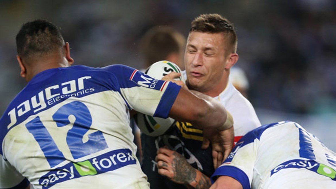 The NRL has fined North Queensland $20,000 following a concussion rules breach involving Tariq Sims in the Cowboys' Round 20 clash with the Bulldogs.