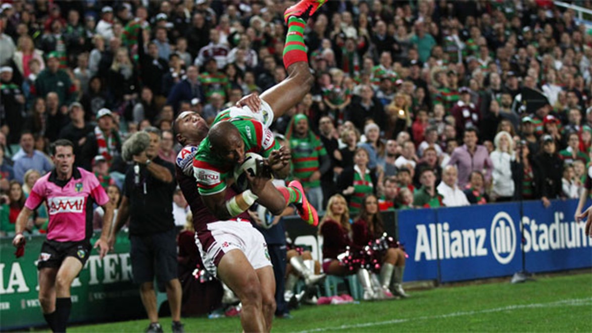Lote Tuqiri turned back the years to pull off a sensational leaping try for South Sydney on Friday night.
