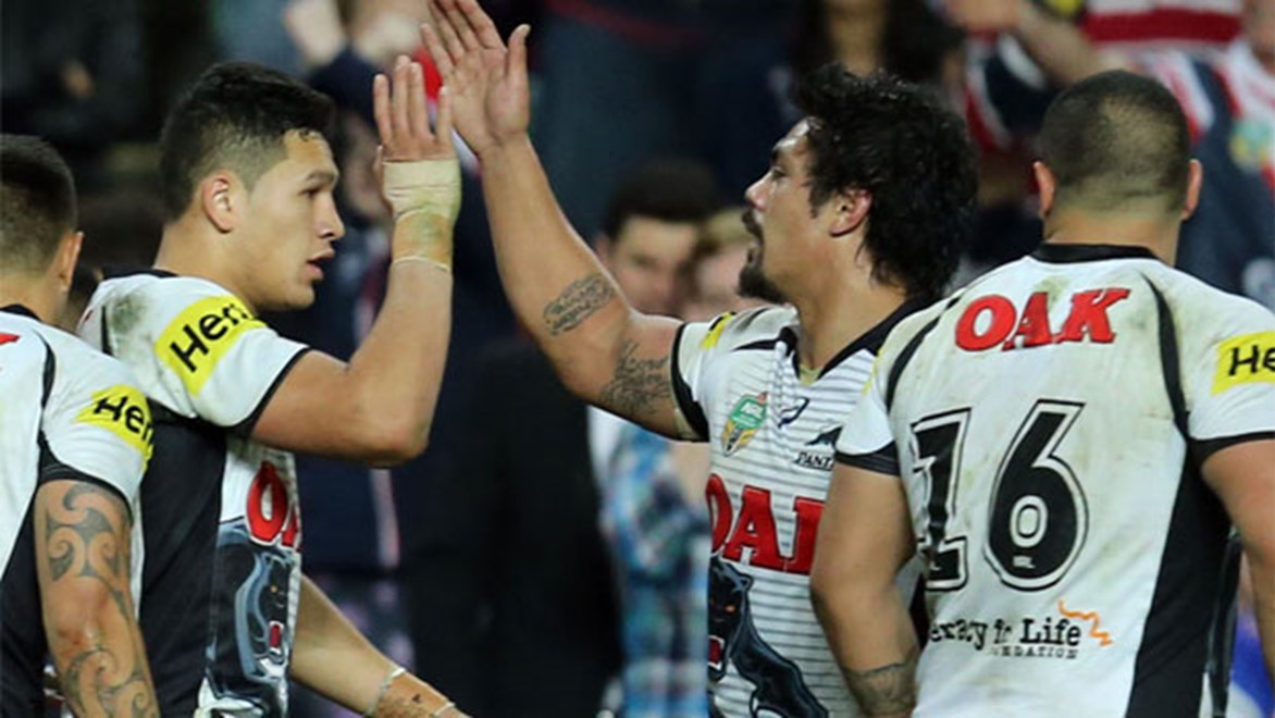 Penrith's youngsters including teenager Dallin Watene-Zelezniak (left) showed cool heads despite a lack of finals experience.