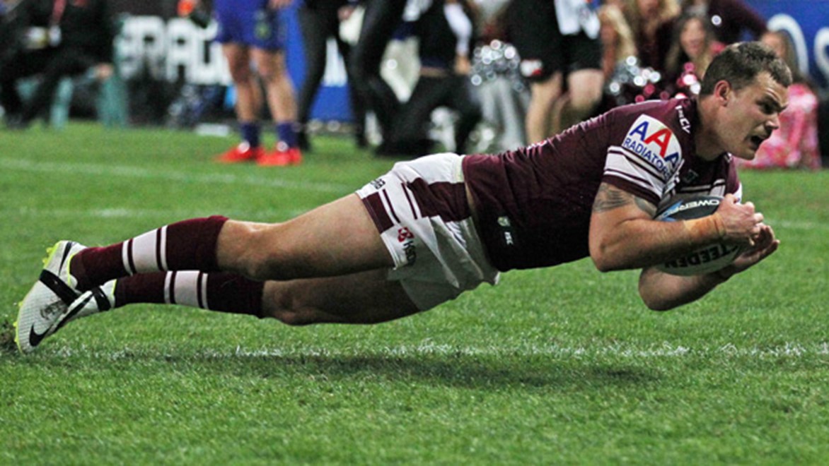 Cheyse Blair scored a try in the Sea Eagles' semi-final loss to the Bulldogs.