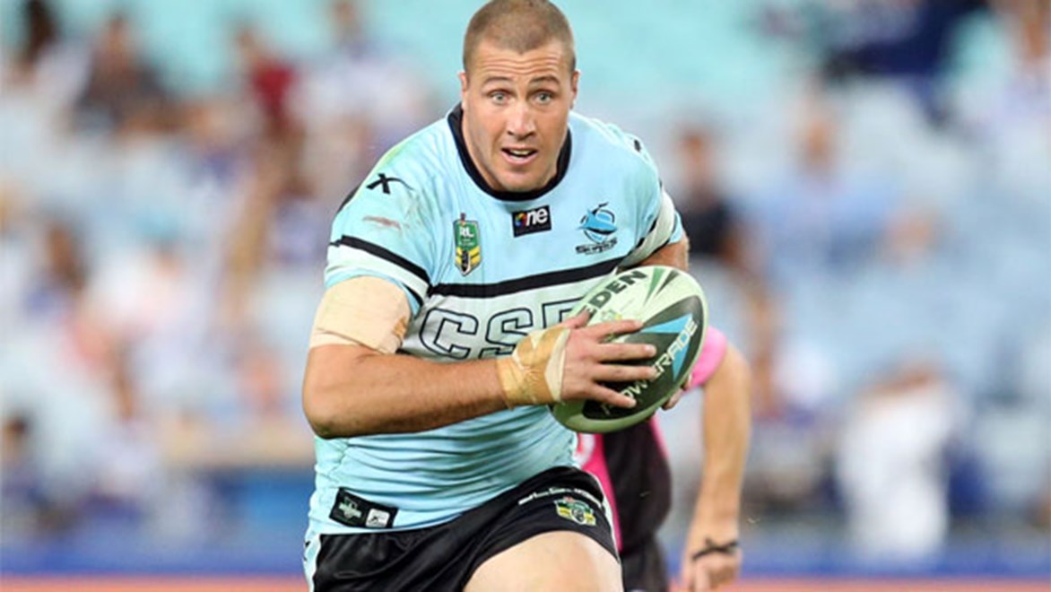 Bryce Gibbs in action for the Sharks this season.
