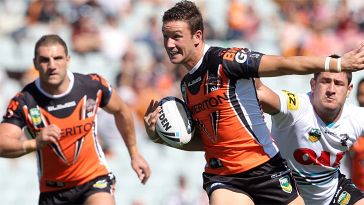 Tim Moltzen in action for the Wests Tigers.