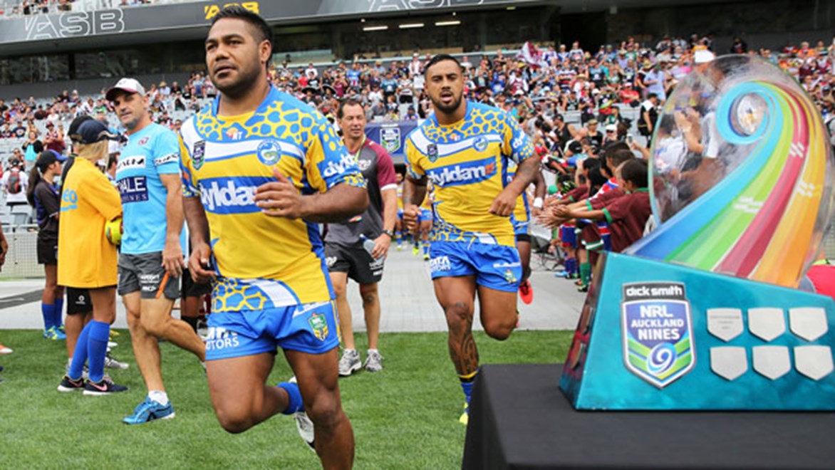 Chris Sandow led the Parramatta Eels into finals contention with wins from both their opening games in the 2015 Auckland Nines.