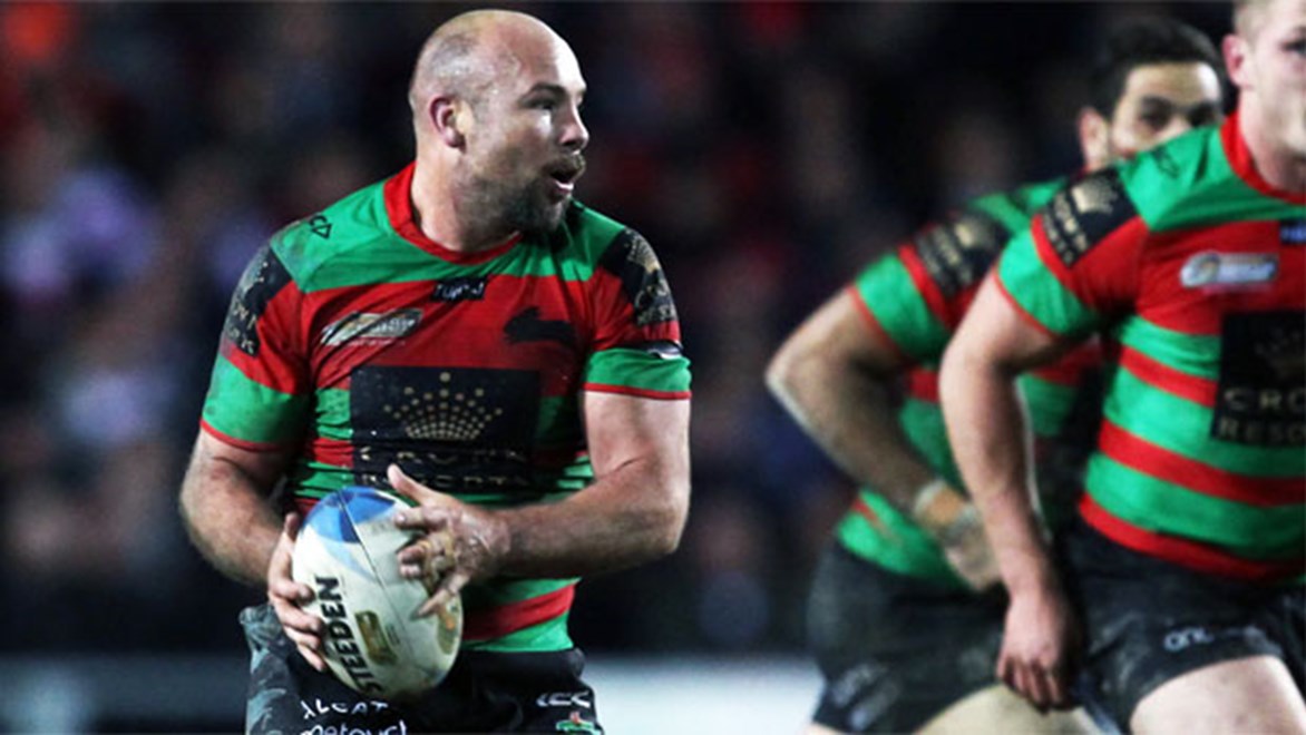 Glenn Stewart in action for the Rabbitohs in the World Club Challenge.