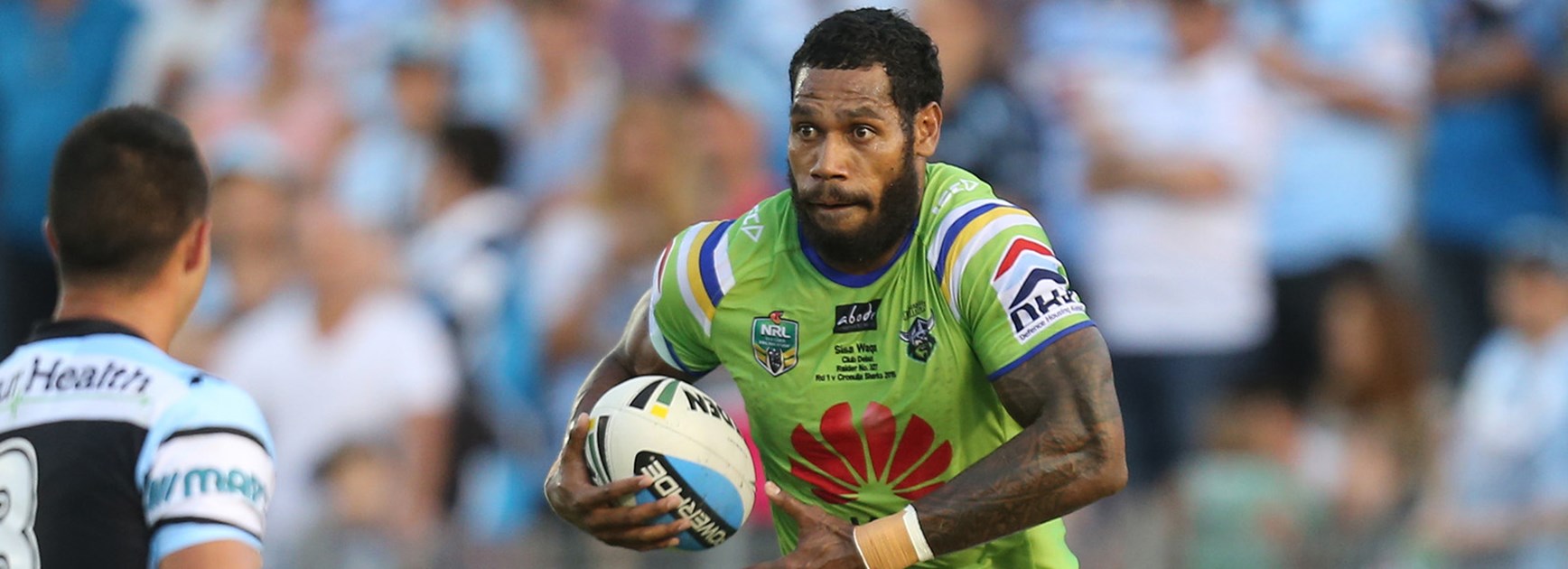 Sisa Waqa was happy with his first performance for the Canberra Raiders in their clash with the Sharks in Round 1.