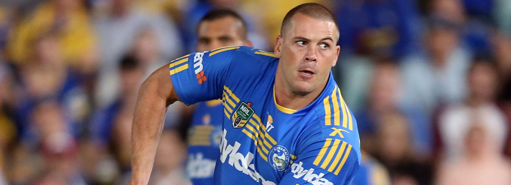 Eels prop Danny Wicks during Parramatta's Round 4 win over the Rabbitohs.