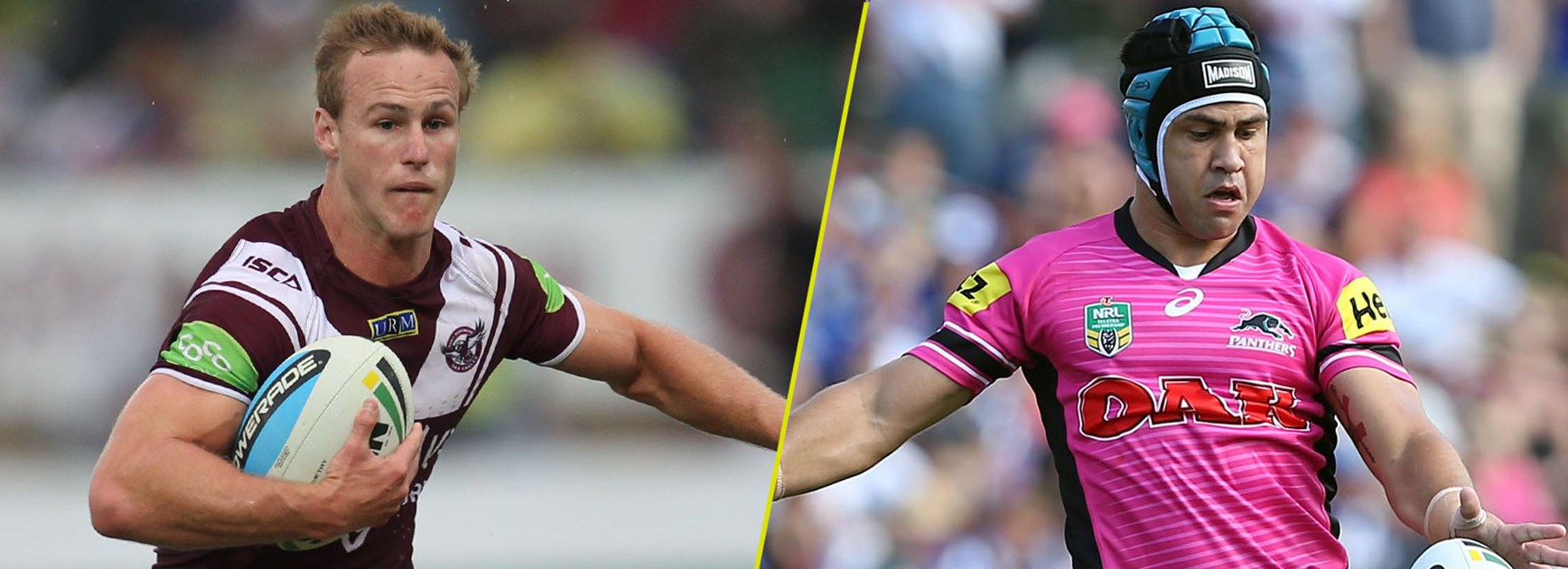 Star halves Daly Cherry-Evans and Jamie Soward will oppose each other on Monday night.