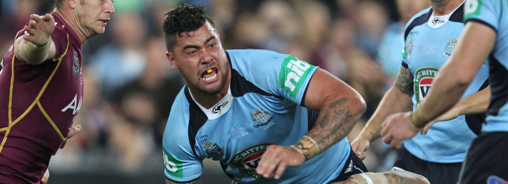 Andrew Fifita played in all three Origin games for New South Wales in 2013.