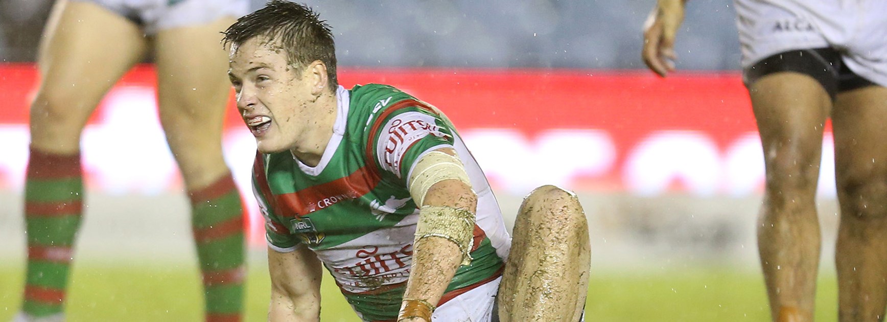 Luke Keary contemplates another South Sydney loss after his side went down to the Sharks are Remondis Stadium.