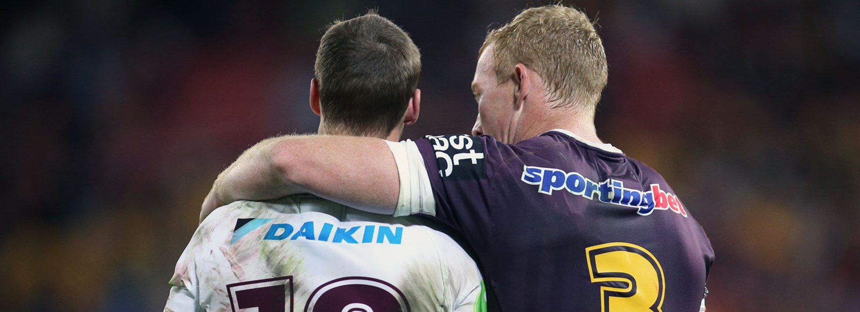 Daly Cherry-Evans and Jack Reed following the Broncos and Sea Eagles' Round 13 clash.