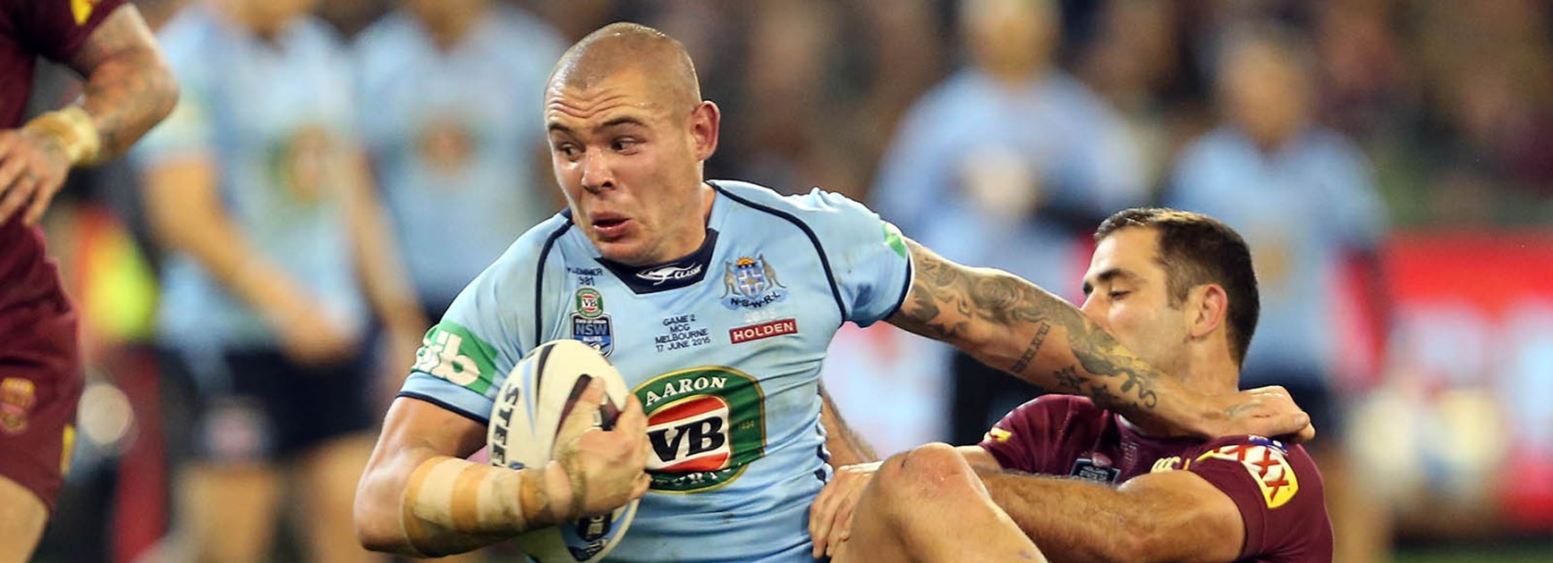 David Klemmer in action during NSW's win over Queensland in Game 2 at the MCG.
