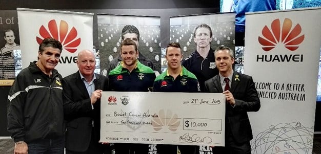 Raiders get behind Bowel Cancer Australia