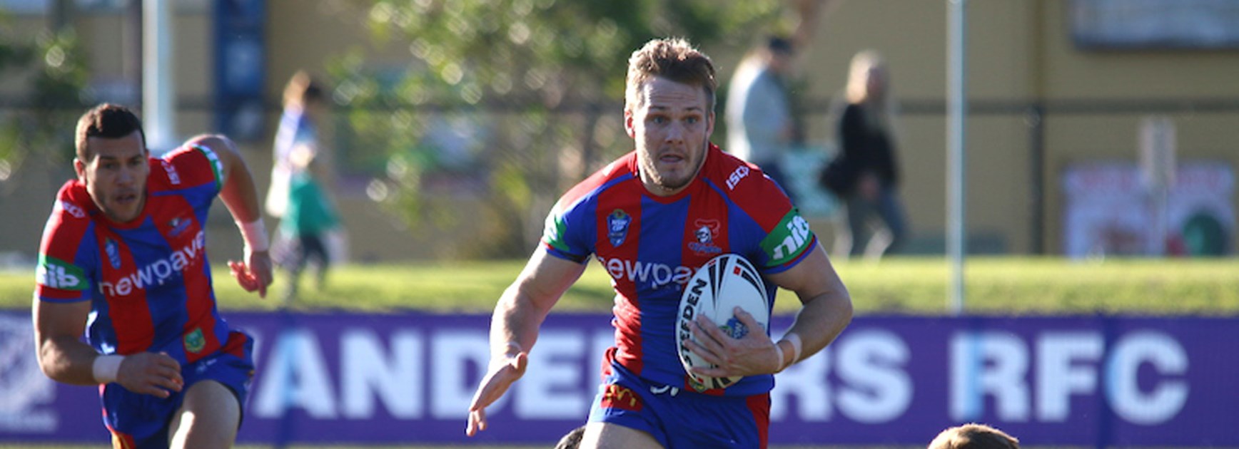Newcastle's Nathan Ross scored a hat-trick in the NSW Cup last week.