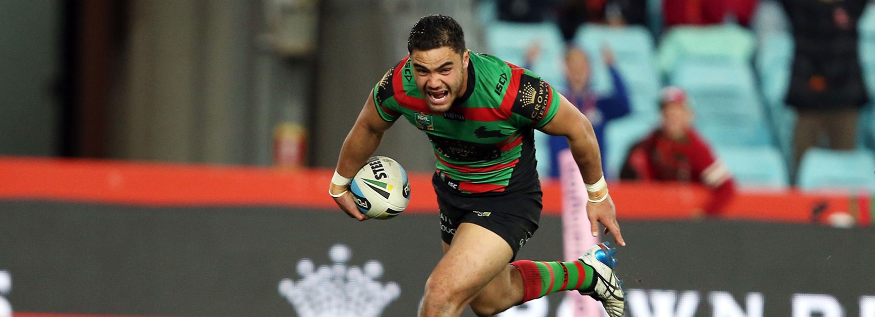 Rabbitohs centre Dylan Walker scored a hat-trick of tries against the Knights in Round 20 of the NRL Telstra Premiership.