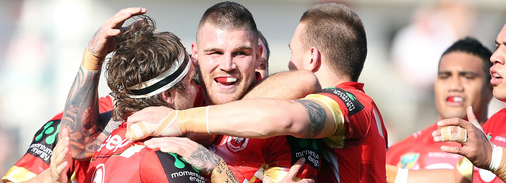 Josh Dugan scored two tries as the Dragons downed the Knights in Round 21.