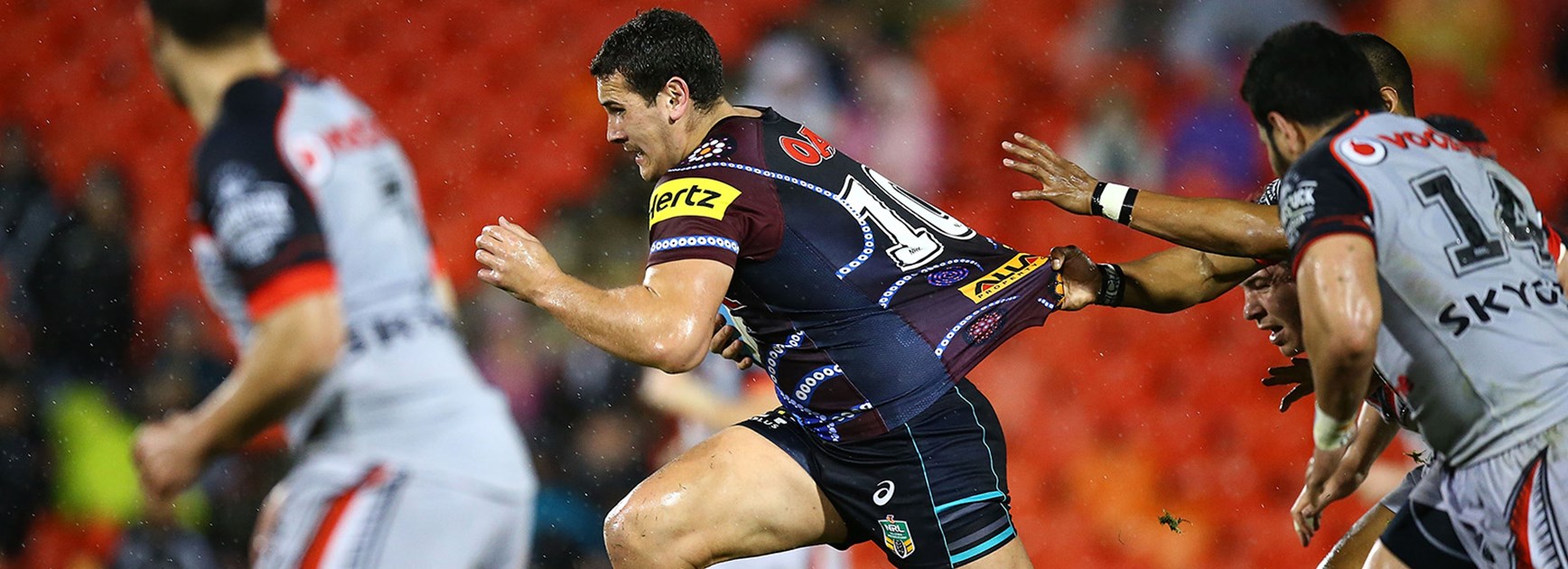 Panthers front-row forward Reagan Campbell-Gillard had a great game against the Warriors.