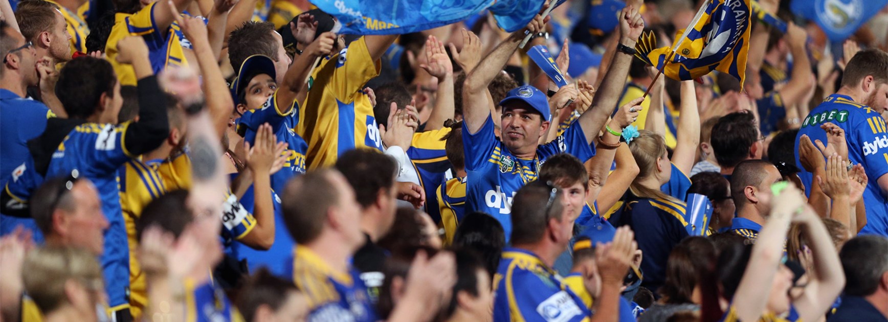 Parramatta Eels supporters.
