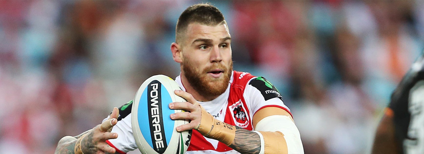 Josh Dugan scored the Dragons' first points on Saturday with a superb solo try.