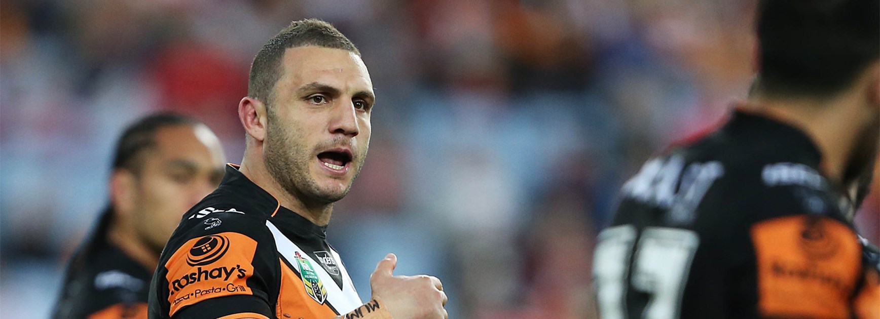 Wests Tigers skipper Robbie Farah in the final round of the season.