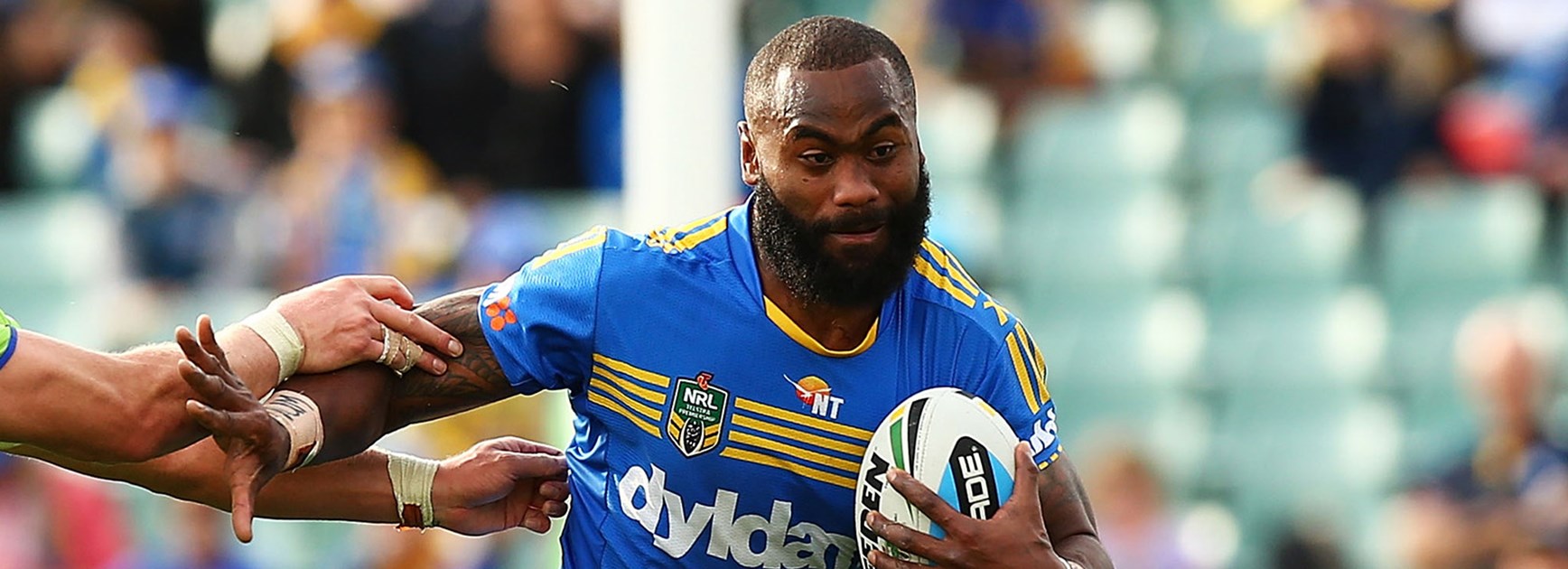 Semi Radradra broke the Eels' try-scoring record with a double against the Raiders in Round 26.