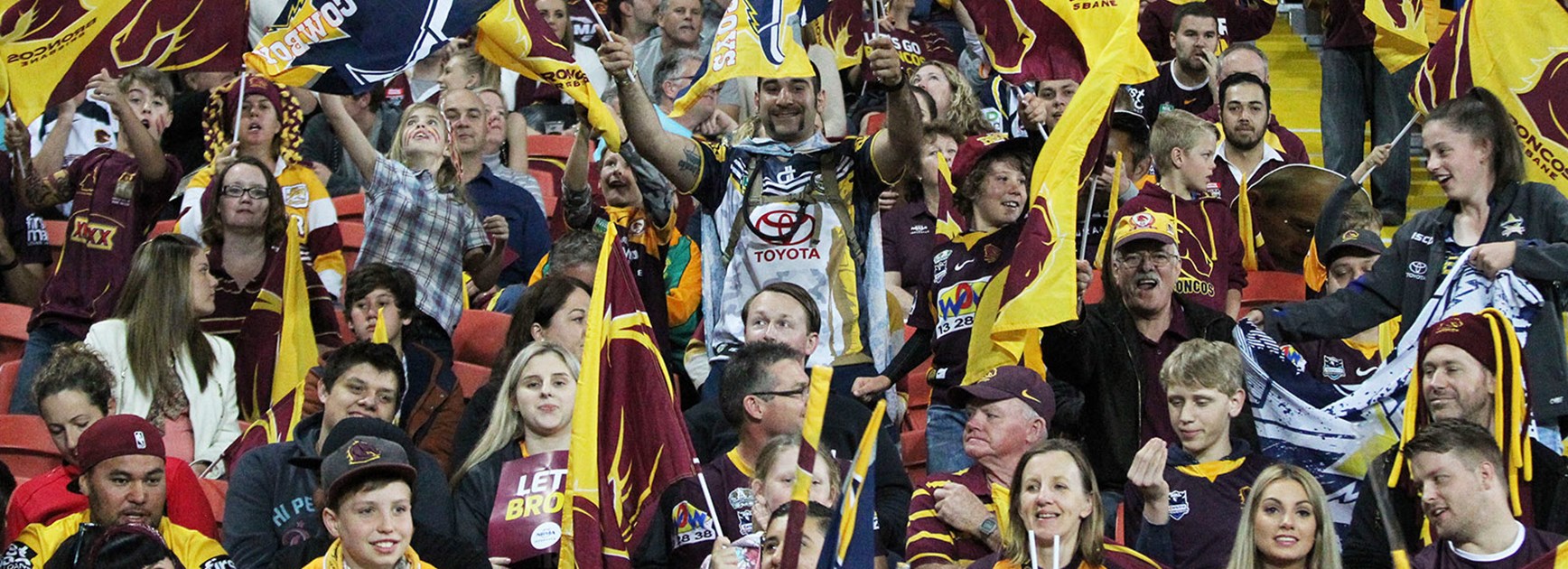 Broncos and Cowboys fans will be cheering their teams on in the 2015 NRL Grand Final.