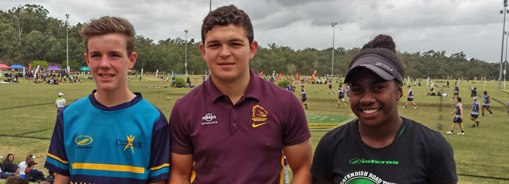 Broncos half Ashley Taylor was on hand to launch Touch Football Australia's Harvey Norman School Series.