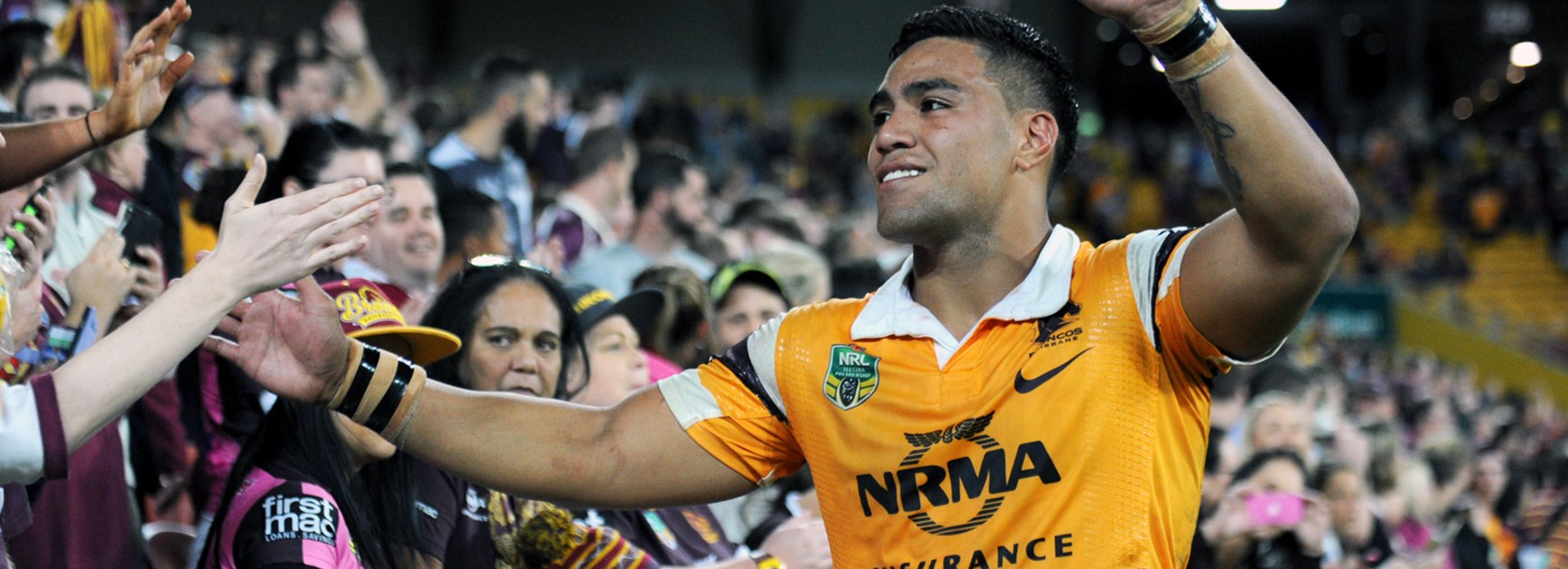 Young prop Joe Ofahengaue was a mainstay in the Broncos side that made it to the 2015 decider.