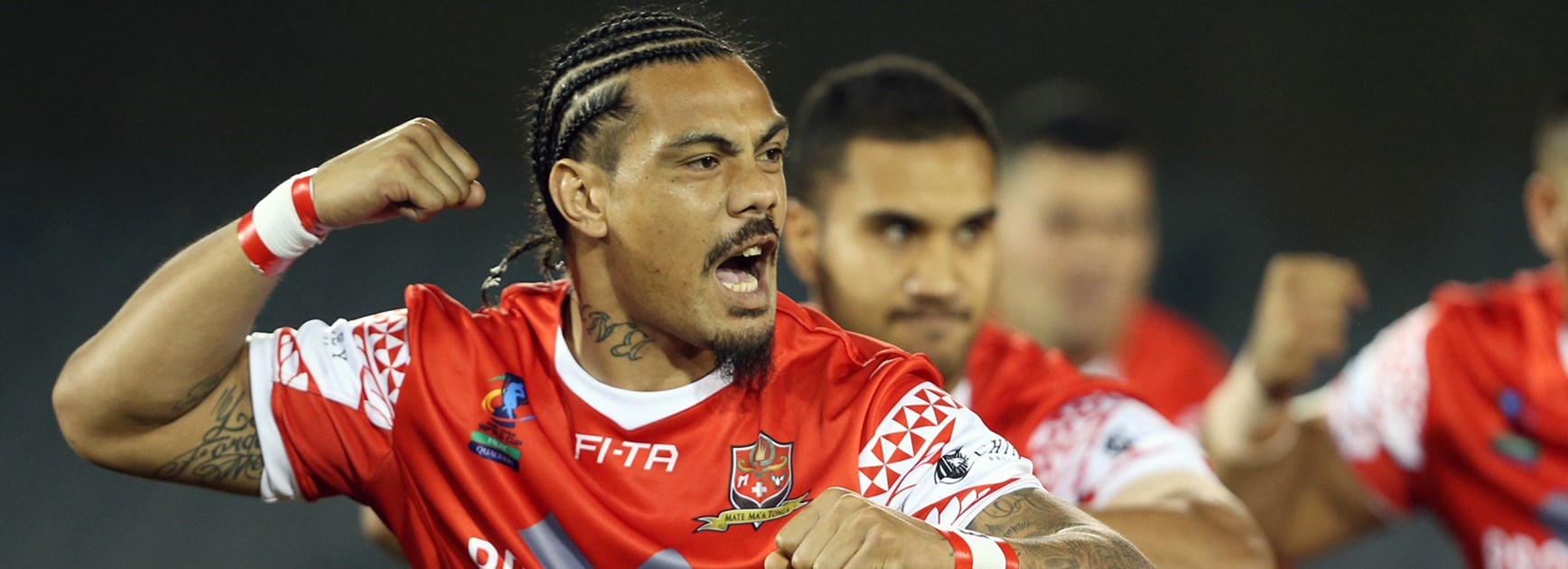 Tonga forward Sika Manu prior to his side's World Cup qualifier against Cook Islands.