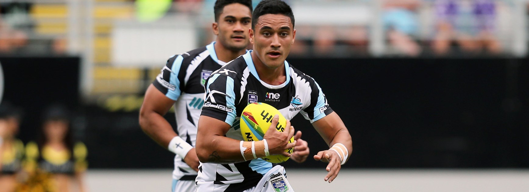 Valentine Holmes was key to the Sharks' run to the 2015 Auckland Nines final.
