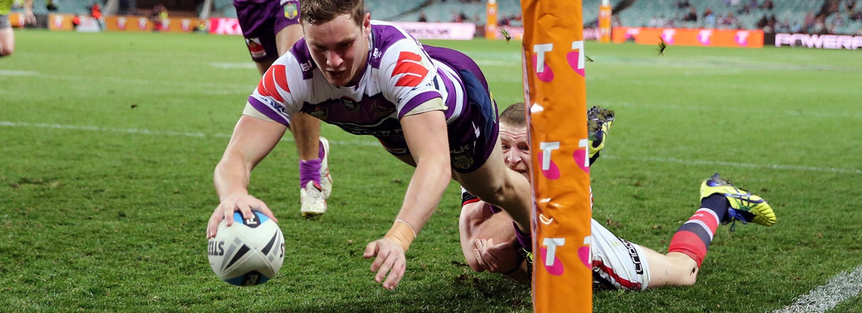 Kurt Mann crossed for an important try against the Roosters.
