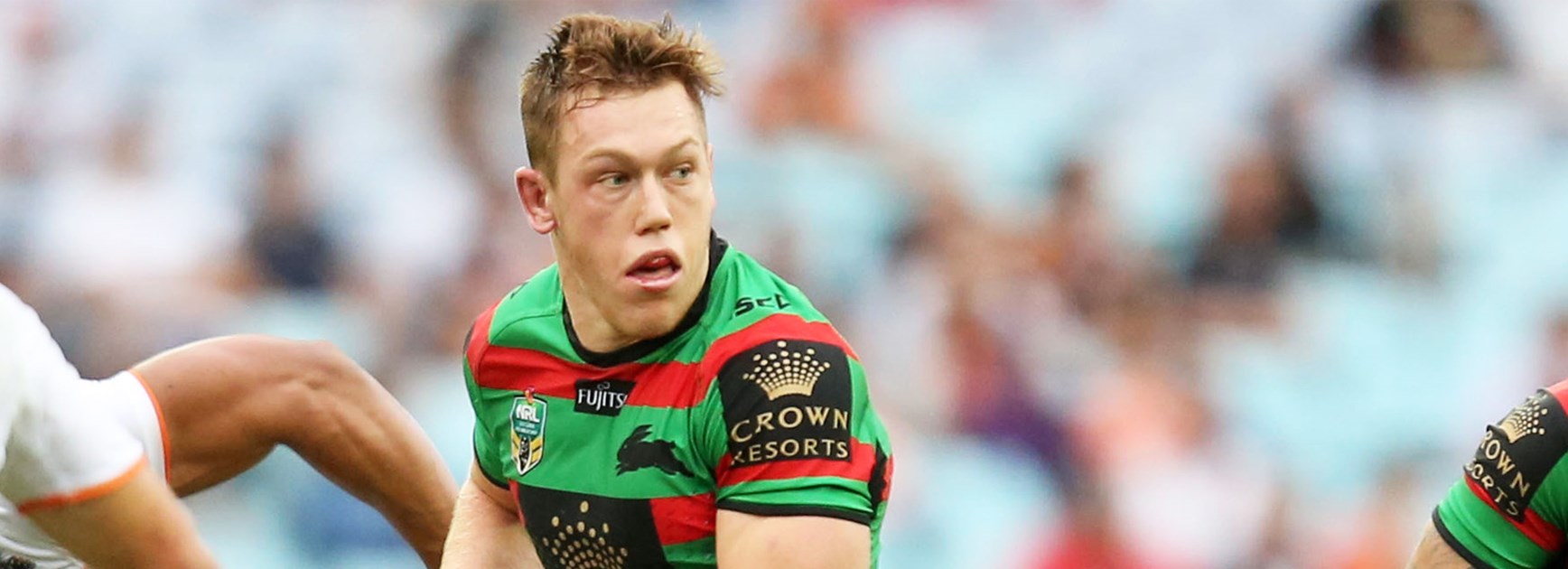 Rabbitohs hooker Cameron McInnes is happy battling new signing Damien Cook for the Souths No.9 jersey.