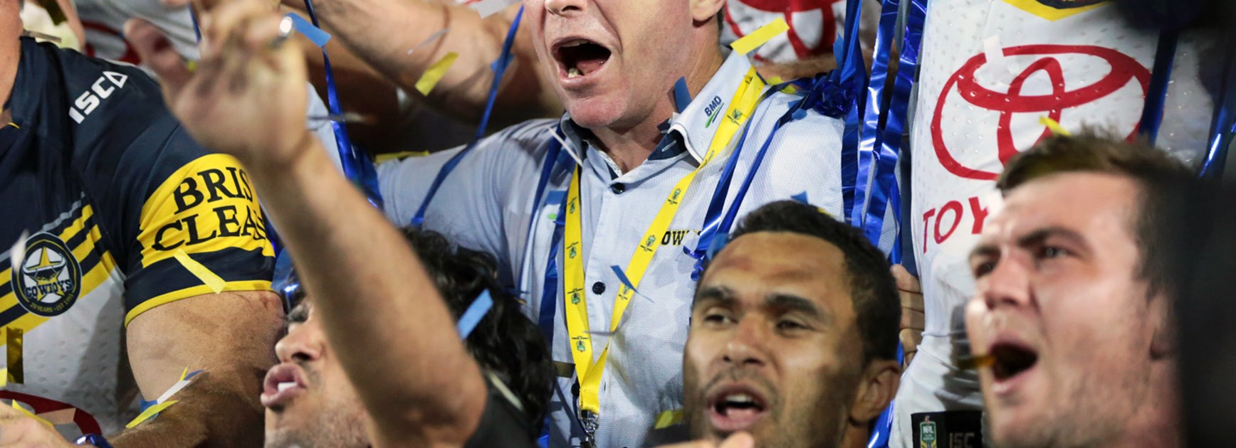 Paul Green celebrates following his side's 2015 NRL Telstra Premiership Grand Final victory.