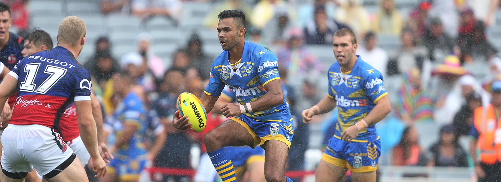 Parramatta rookie Bevan French scored two tries in his side's win over the Roosters at the Auckland Nines.