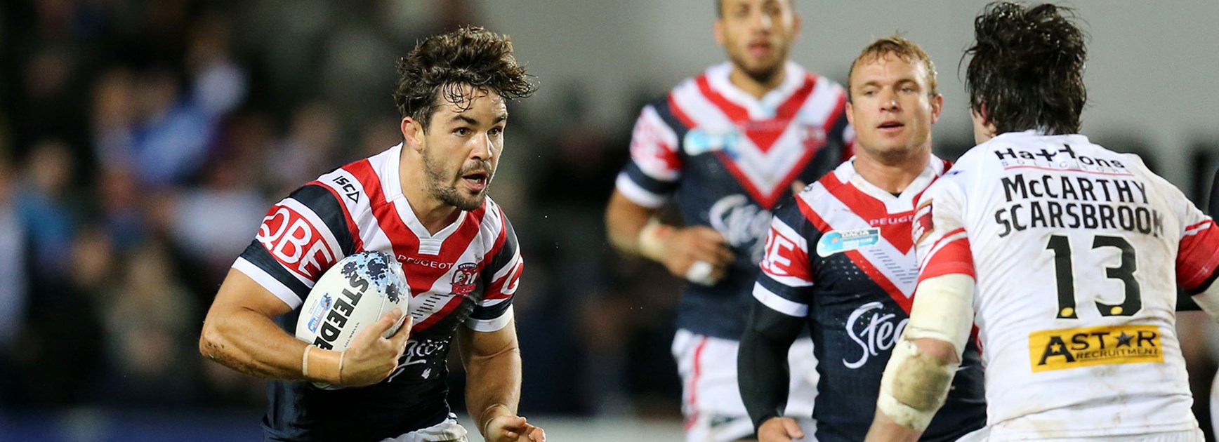 Sydney Roosters forward Aidan Guerra in action against St Helens in the 2016 World Club Series.