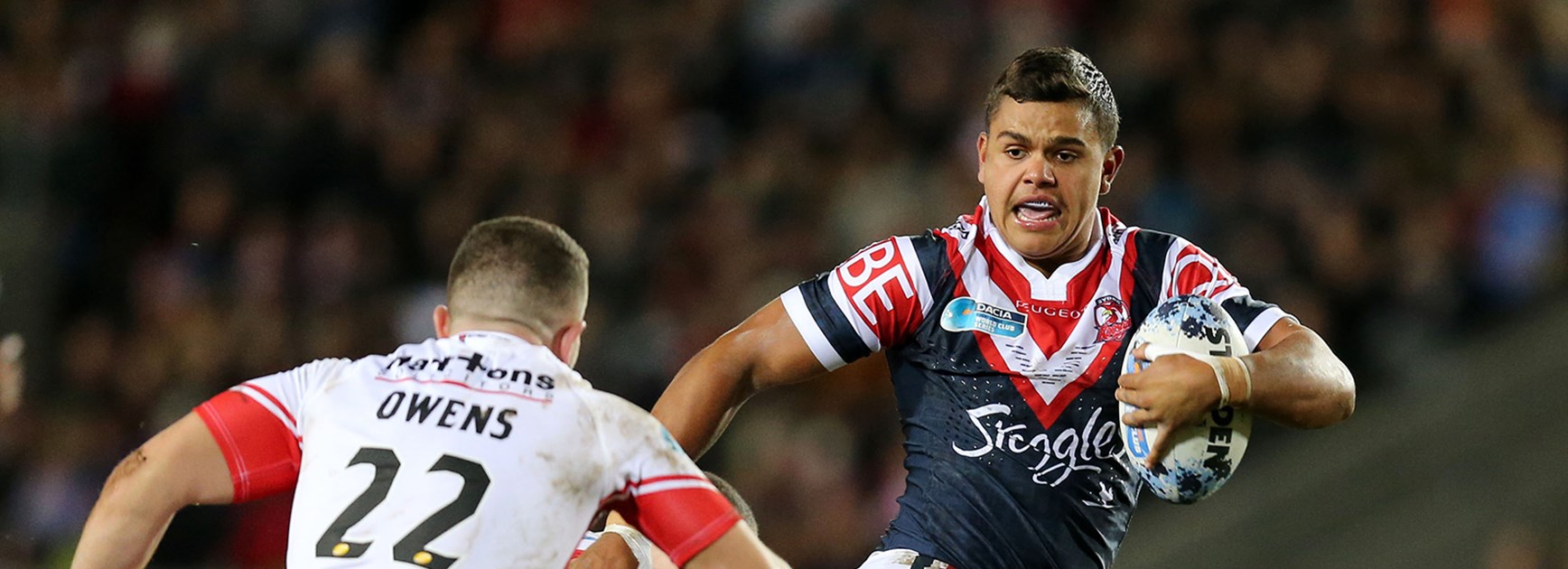 Young Sydney Roosters back Latrell Mitchell was impressive in his side's win over St Helens.