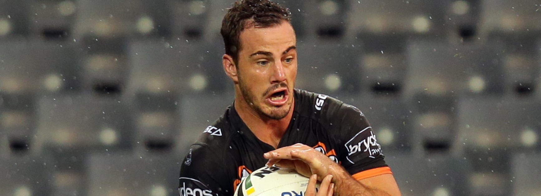 Justin Hunt is battling Jordan Rankin for a spot on the wing for Wests Tigers.