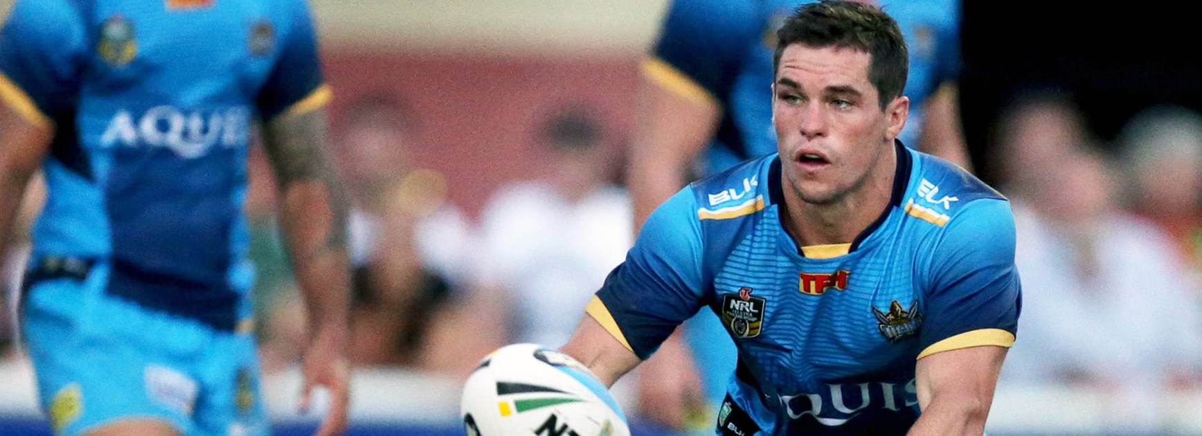 Titans utility Daniel Mortimer in action for Gold Coast in their final trial of the pre-season.