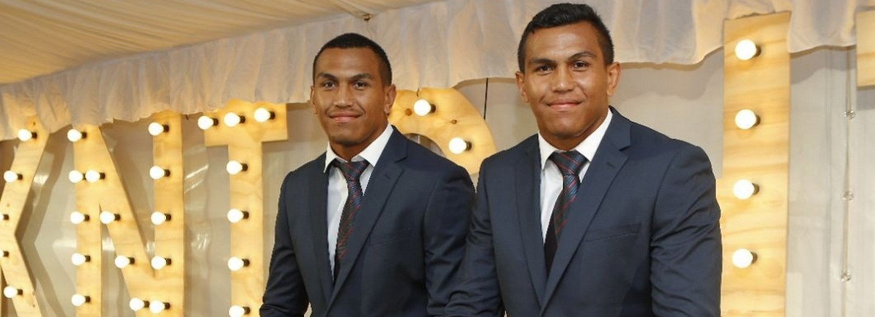 Twins Jacob and Daniel Saifiti will make their NRL debut alongside each other for the Knights in Round 1.
