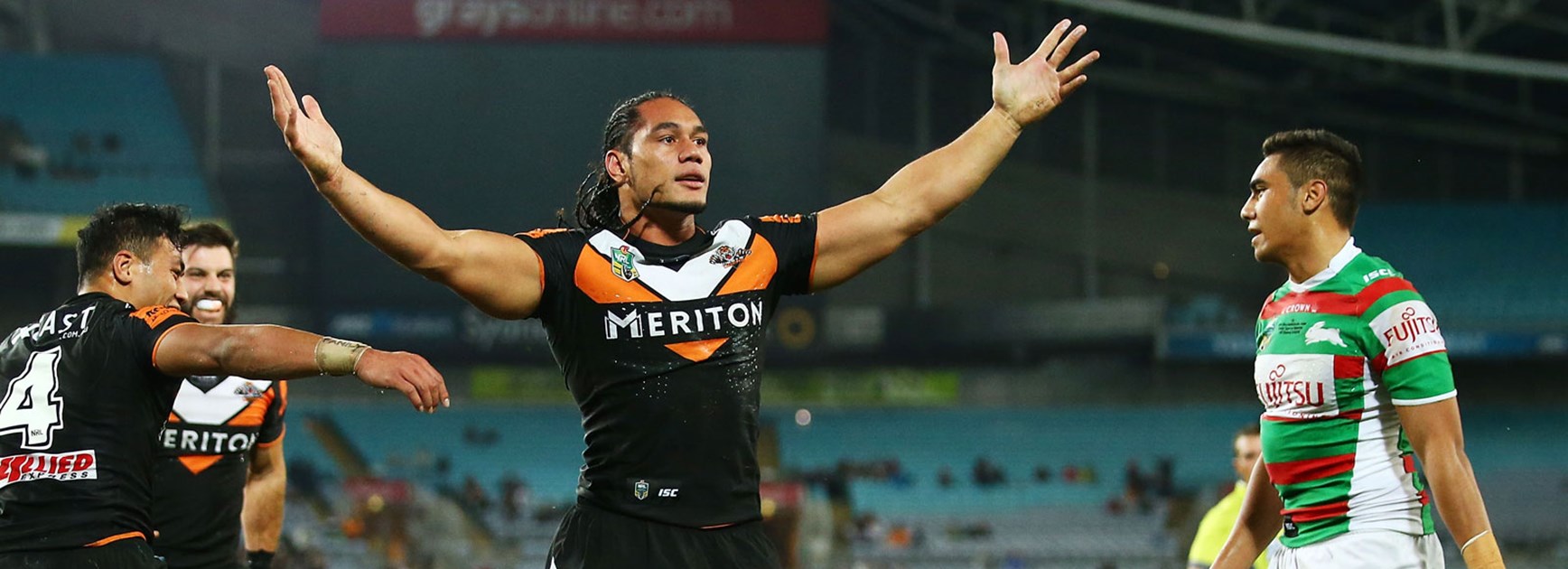 John Olive had a tough NRL debut as the Rabbitohs went down 34-6 to the Wests Tigers in Round 14 last year.