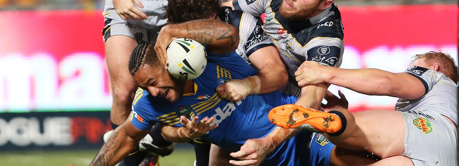 Kenny Edwards scored an important try for the Eels against the Cowboys.