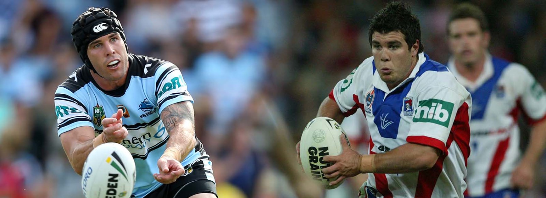 Now and then: Michael Ennis will notch up game 250 when he runs out against Manly on Monday night.