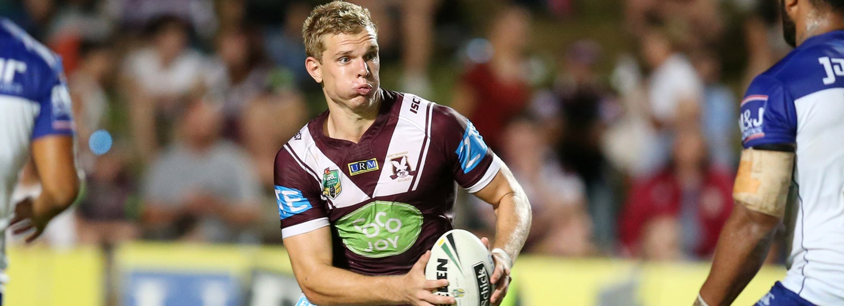 Manly outside back Tom Trbojevic has moved back to the wing to accommodate the return of Brett Stewart.