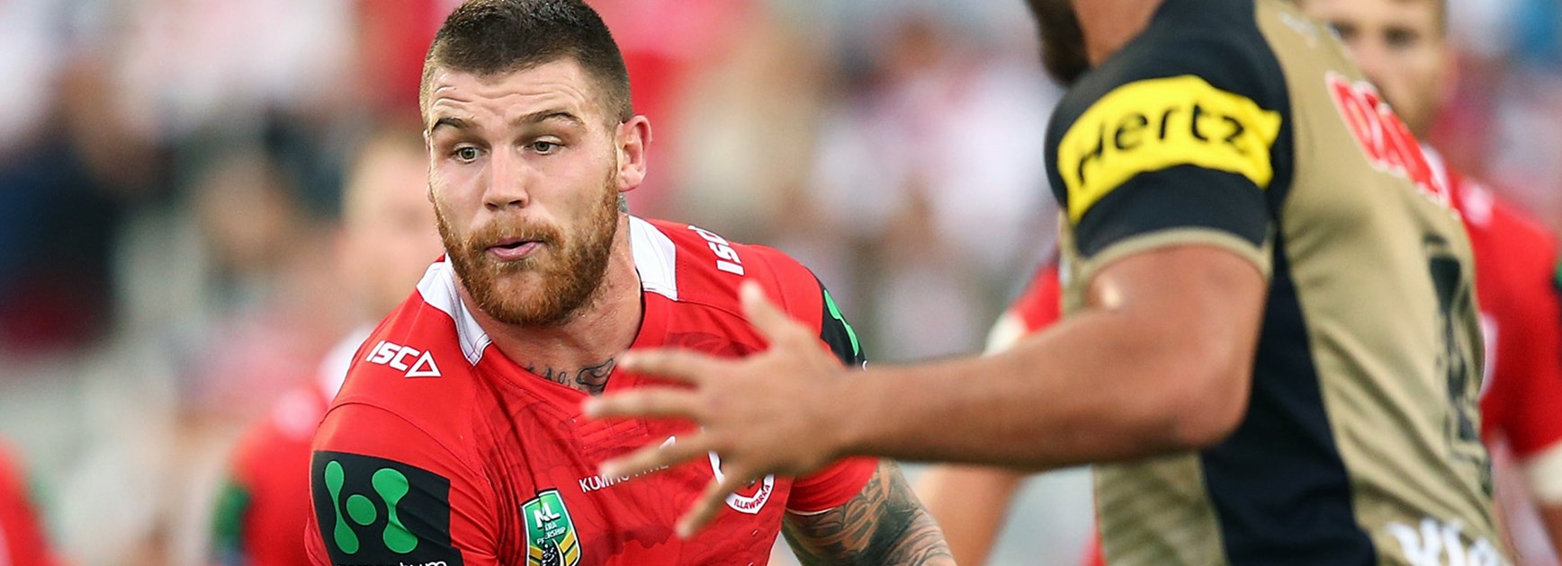 Josh Dugan in action against the Panthers at WIN Stadium.