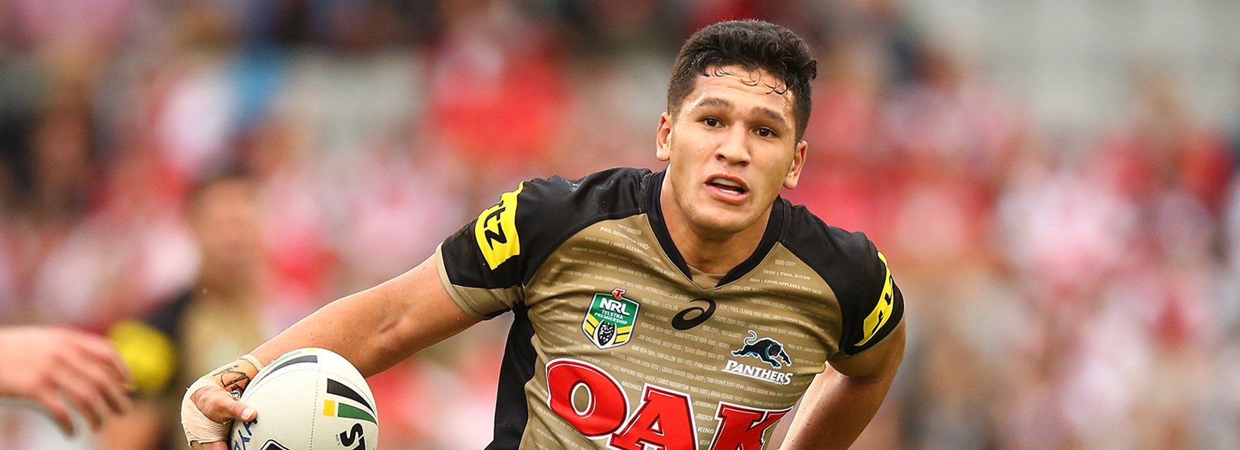 Panthers star Dylan Watene-Zelezniak in action in Round 4 of the 2016 NRL Telstra Premiership.