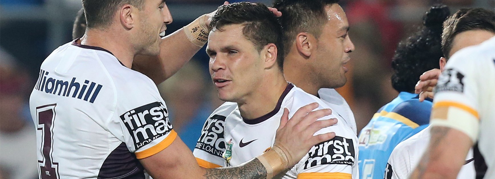 James Roberts celebrated his return to the Gold Coast with an early try against his old club.