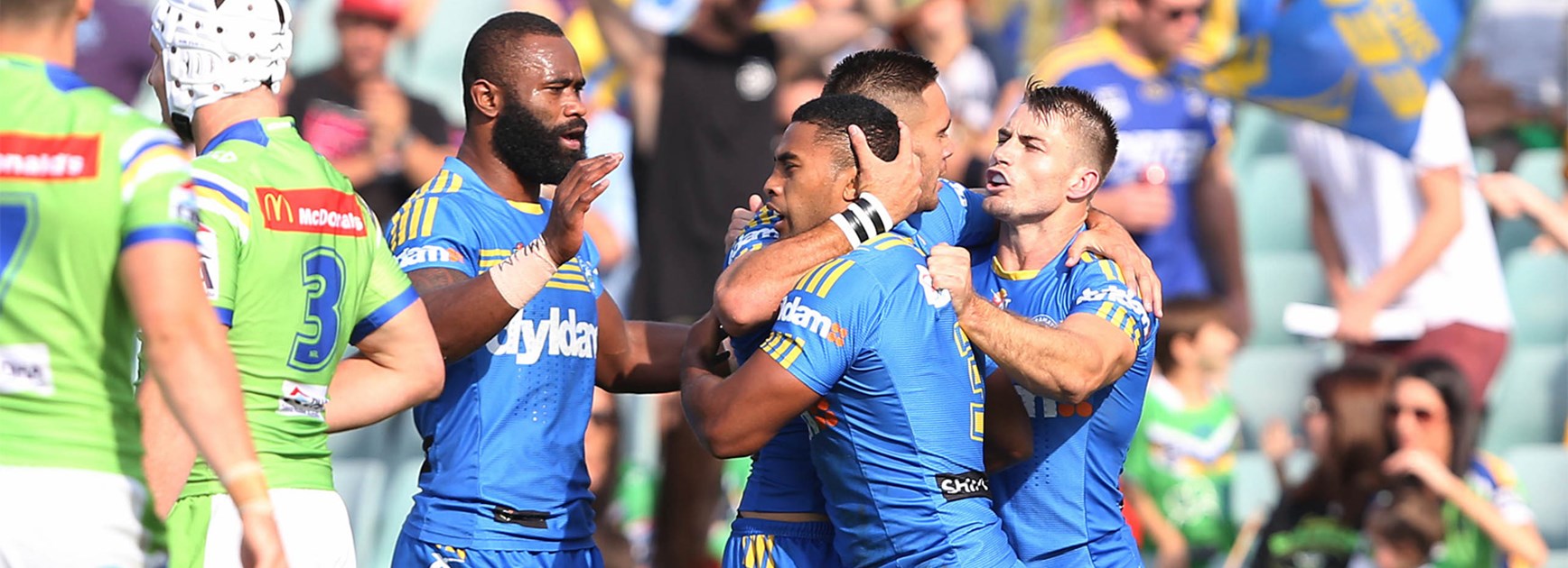 The Eels blew Canberra off the park in the first half on Saturday afternoon.