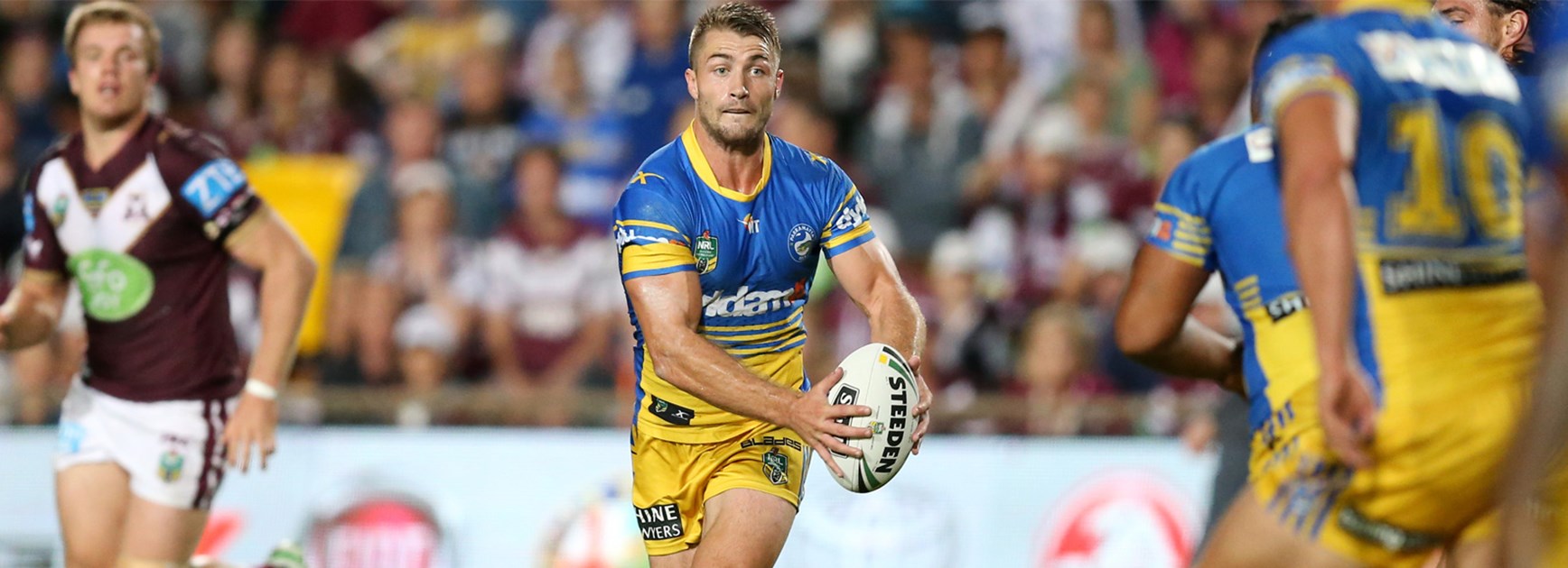 Kieran Foran in action against his former club Manly in Round 7.